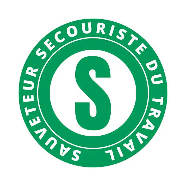 Arbeidsveiligheid Gezondheid Ehbo Het Werk Symbool Frankrijk Genoemd Sauveteur Secouriste — Stockfoto