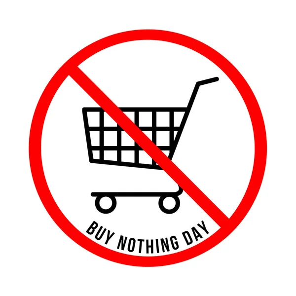 Kaufen Sie Nichts Tag Zeichen Symbol — Stockfoto