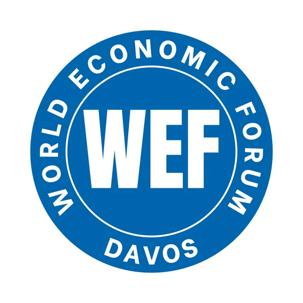 Wef Παγκόσμιο Οικονομικό Φόρουμ Σύμβολο Εικονίδιο — Φωτογραφία Αρχείου