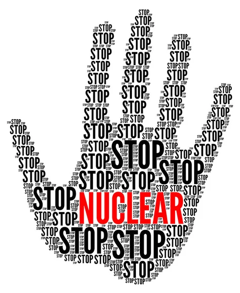 Arrêter Symbole Nucléaire Icône — Photo