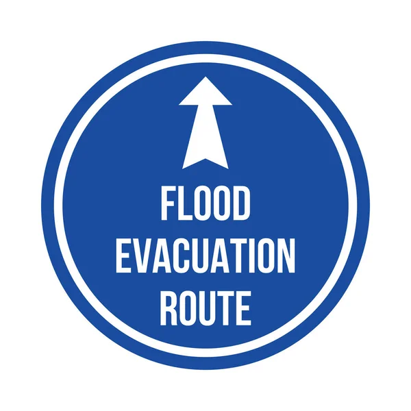 Ikona Symbolu Drogi Ewakuacji Powodziowej — Zdjęcie stockowe