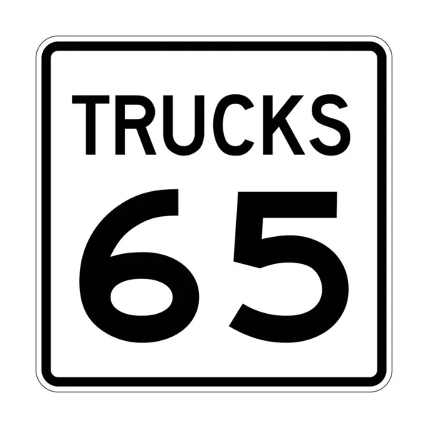 Ciężarówki Ograniczenie Prędkości Znak Drogowy Usa — Zdjęcie stockowe