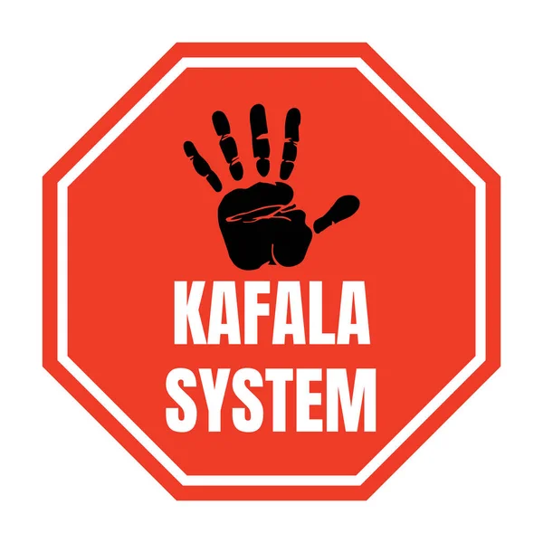 Stop Kafala System Symbol Icon — Stock Photo, Image
