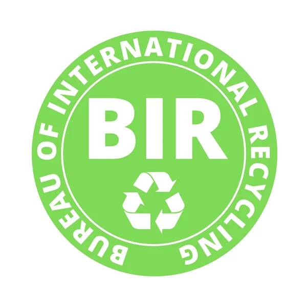 Escritório Bir Ícone Símbolo Reciclagem Internacional — Fotografia de Stock