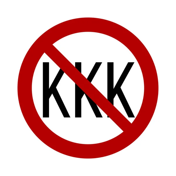 Geen Kkk Klux Klan Symbool Icoon — Stockfoto