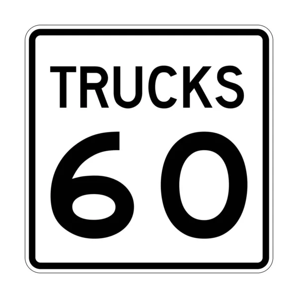 Vrachtwagens Snelheidslimiet Verkeersbord — Stockfoto