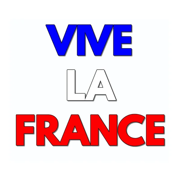 Lebe Frankreich Zeichen Namens Vive France Französischer Sprache — Stockfoto