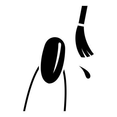 Nail polish symbol icon illustration