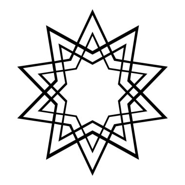Double five pointed star icon