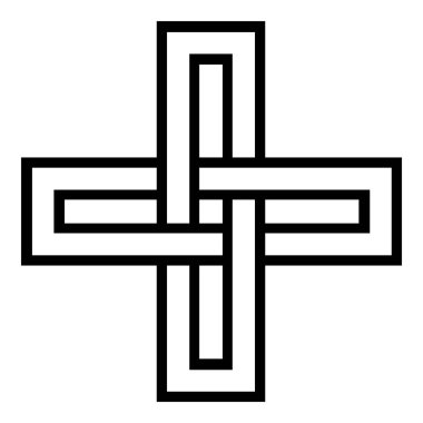 Solomon knot symbol icon 