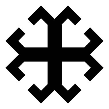 Miller cross symbol icon illustration