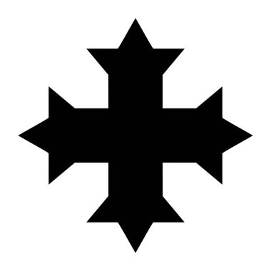 Coptic cross symbol icon 