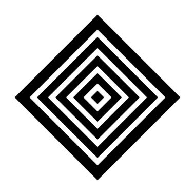 Abstract and geometric figure with tilted squares