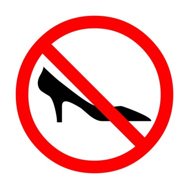 işaret yok yüksek topuklu