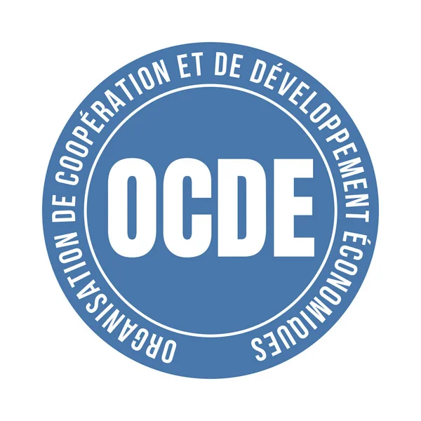 Organizzazione Ocse Cooperazione Economica Icona Del Simbolo Sviluppo Denominata Ocde — Foto Stock