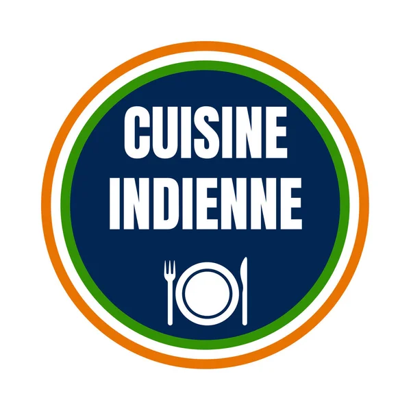 Indian cuisine symbol icon called cuisine Indienne in French language