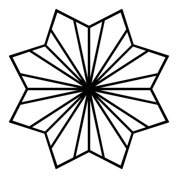 十角星印アイコン — ストック写真