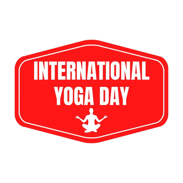 Journée Internationale Yoga Icône Symbole — Photo
