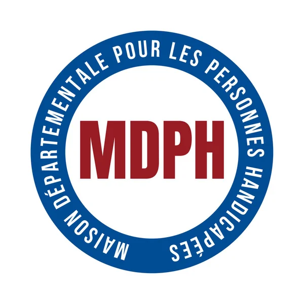 Casa Departamental Símbolo Mdph Para Pessoas Com Deficiência Língua Francesa — Fotografia de Stock
