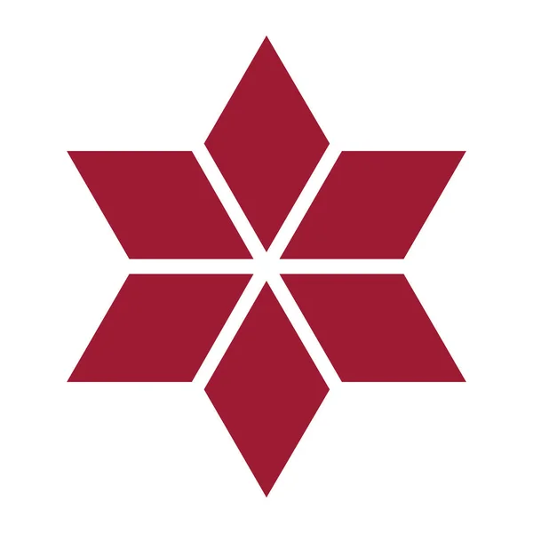 Hexagon Geometric Star Icon — Stock Photo, Image