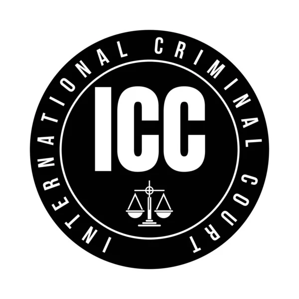 Ikonen För Den Internationella Brottmålsdomstolen — Stockfoto