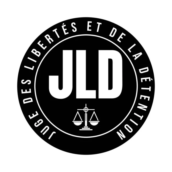 自由の裁判官と拘束記号のアイコンと呼ばれるJld裁判官は フランス語で拘束を解放します — ストック写真