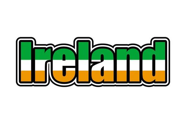 Ierland Symbool Pictogram Met Ierse Vlag Kleuren — Stockfoto