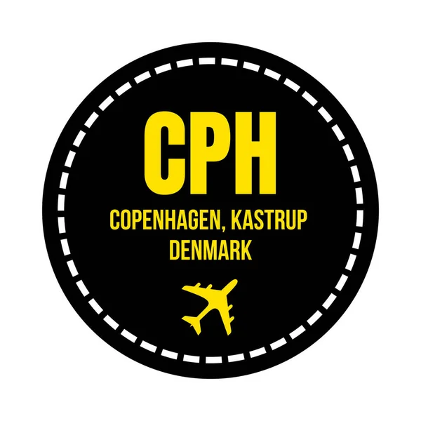 Cph Copenhagen Repülőtér Szimbólum Ikon — Stock Fotó