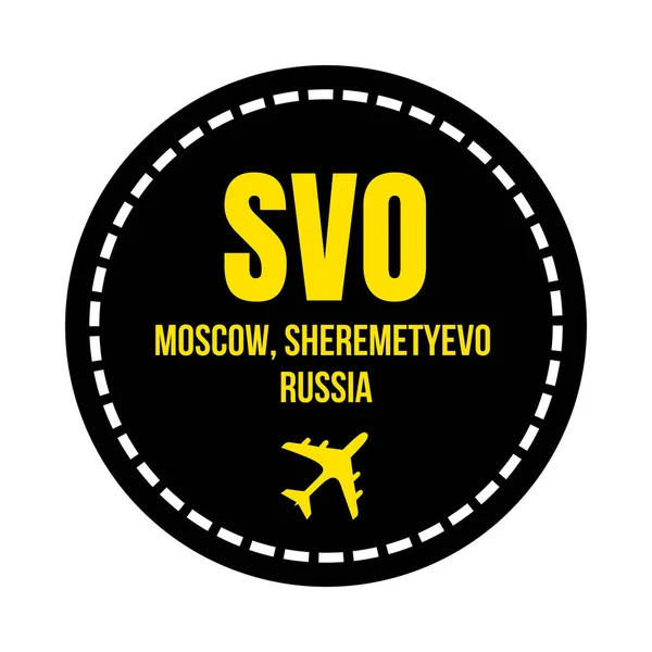 Svo Moscow Airport Symbol Icon — Foto Stock