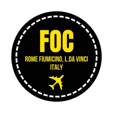 FOC Roma Fiumicino havaalanı sembolü simgesi
