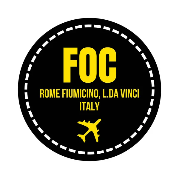 Foc Rome Fiumicino Icône Symbole Aéroport — Photo