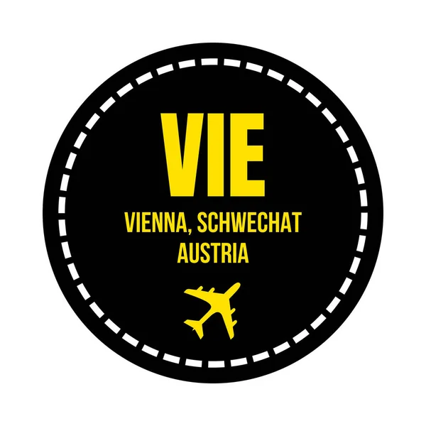 Vie Icono Del Símbolo Del Aeropuerto Viena — Foto de Stock