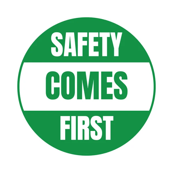 Safety Comes First Symbol Icon — Stock Photo, Image