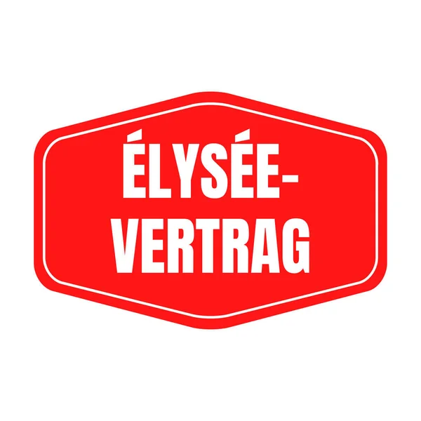 Elysee Fördrag Symbol Ikonen Kallas Elysee Vertrag Tyska — Stockfoto