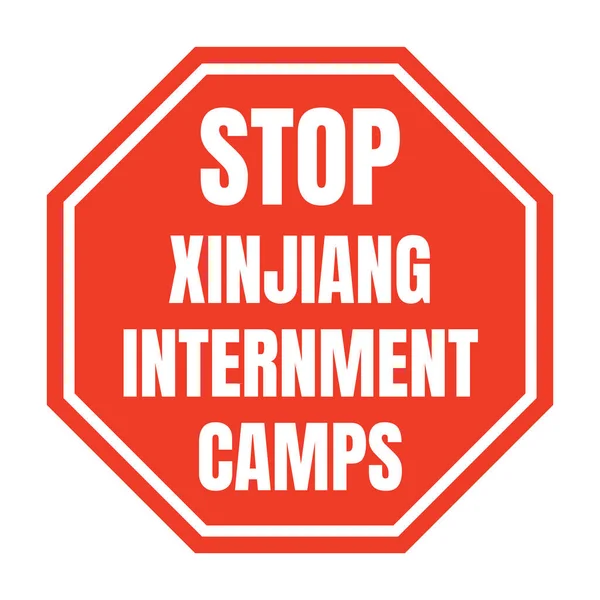 Stop Xinjiang Internáló Táborok Szimbólum Ikon — Stock Fotó