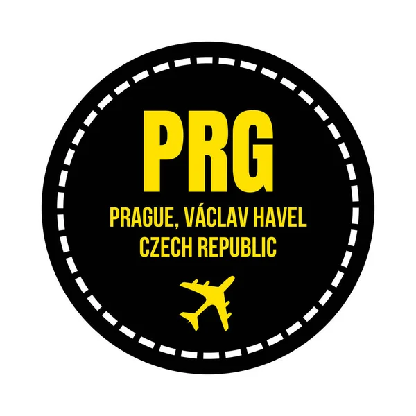 Prg Praga Icono Símbolo Del Aeropuerto —  Fotos de Stock