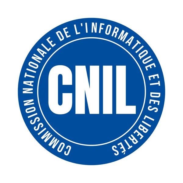 Національна Комісія Інформатики Символу Свободи Під Назвою Cnil Commission Nationale — стокове фото