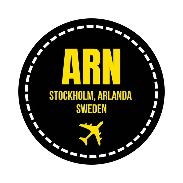 Symbol Für Den Flughafen Arn Stockholm — Stockfoto