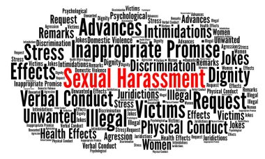 Cinsel taciz kelime bulutu kavramı