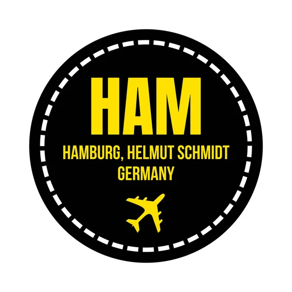 Ham Hamburg Vliegveld Symbool Icoon — Stockfoto