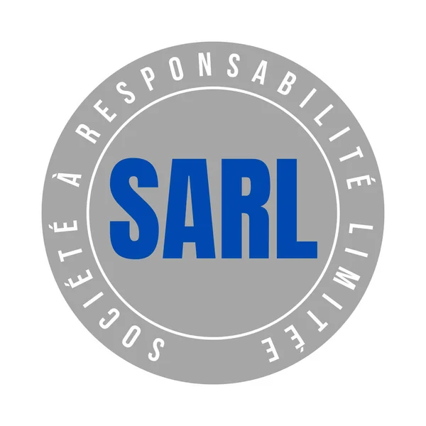 Символ Компанії Обмеженою Відповідальністю Sarl Societe Responsabilite Limitee French Language — стокове фото