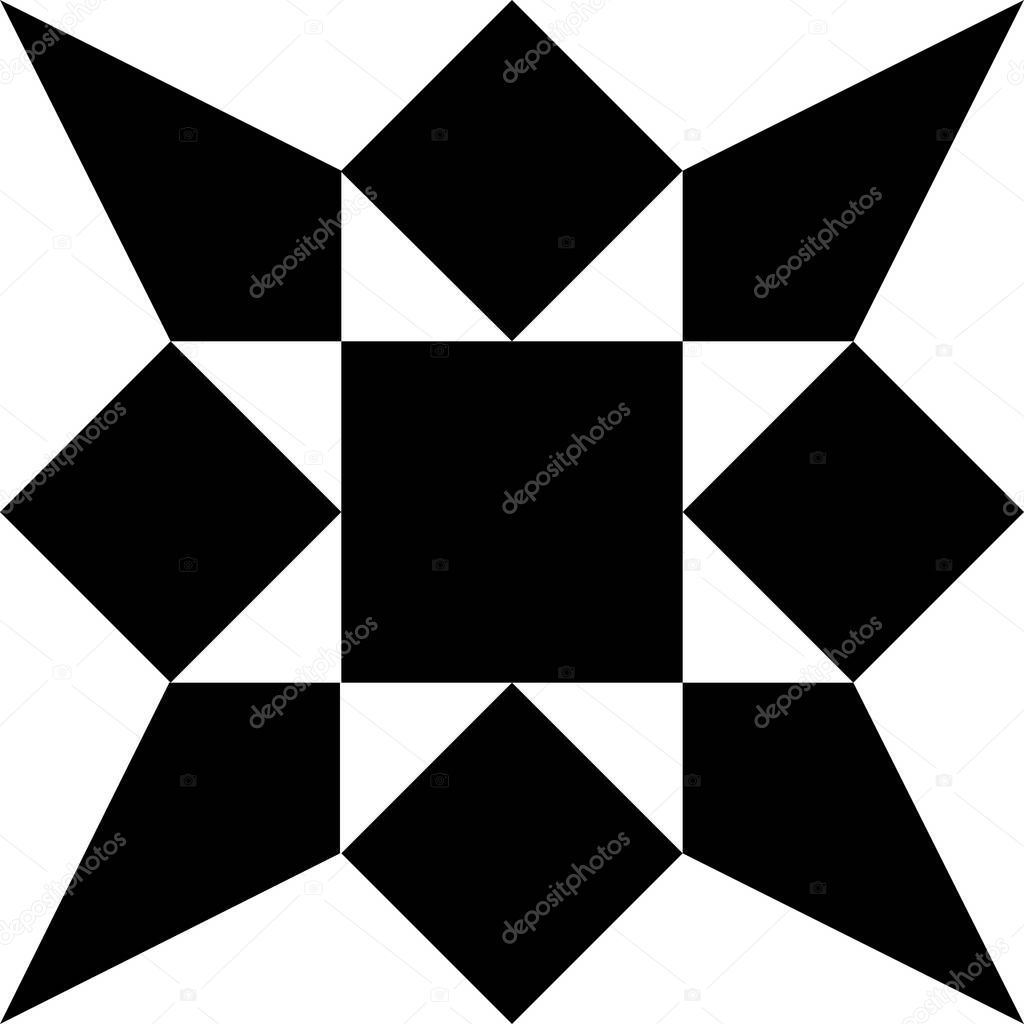 Barn quilt symbol icon