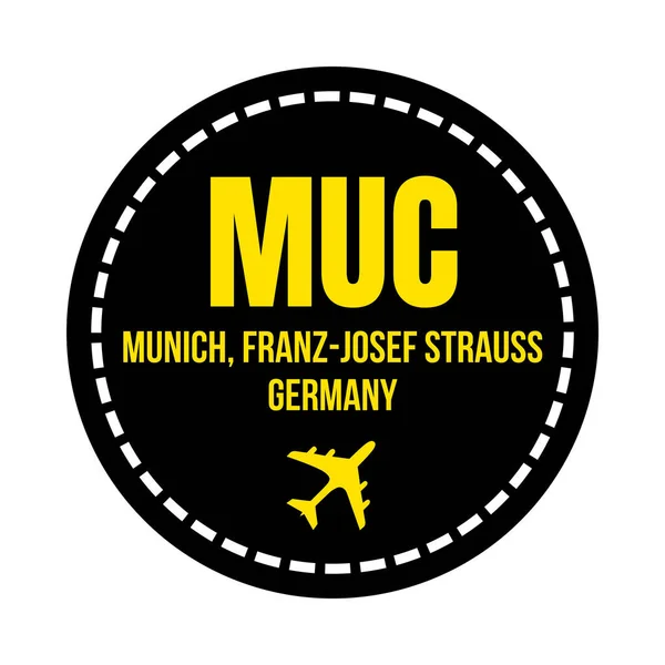 Muc Munich Icono Símbolo Del Aeropuerto — Foto de Stock
