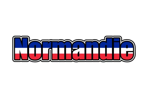 Normandy Sign Icon French Flag Colors — Stock Photo, Image