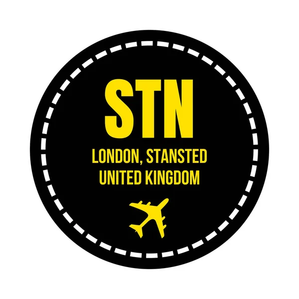 Symbol Für Den Flughafen Stn London — Stockfoto