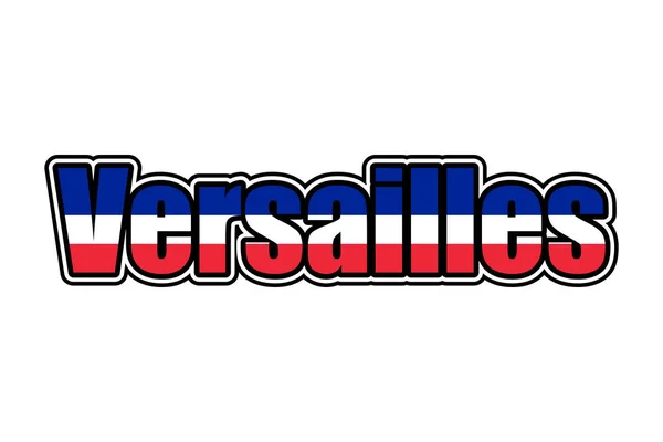 Versailles Sign Icon French Flag Colors — Stock Photo, Image