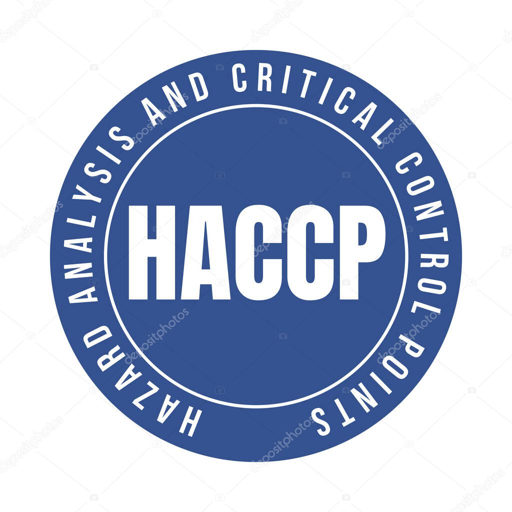 HACCP hazard analysis and critical control points symbol icon