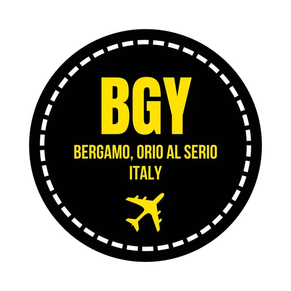Bgy Bergamo Ícone Símbolo Aeroporto — Fotografia de Stock
