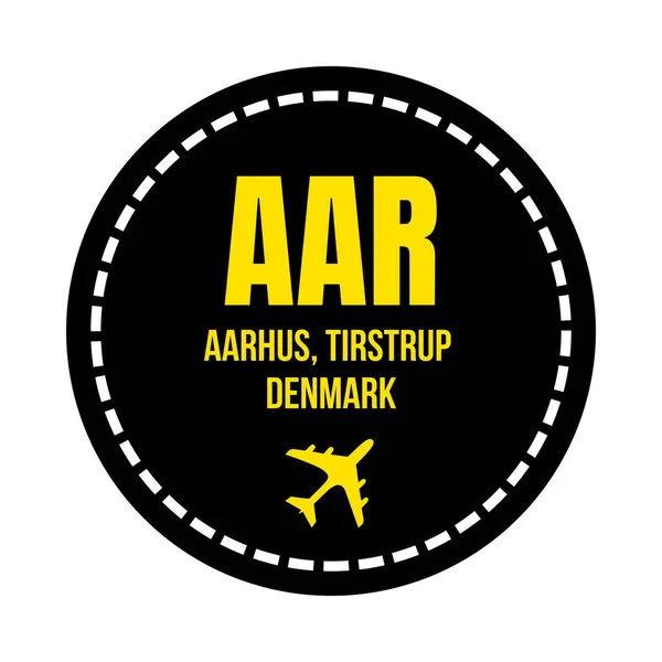 Aar Aarhus Airport Symbol Icon — Stock Photo, Image