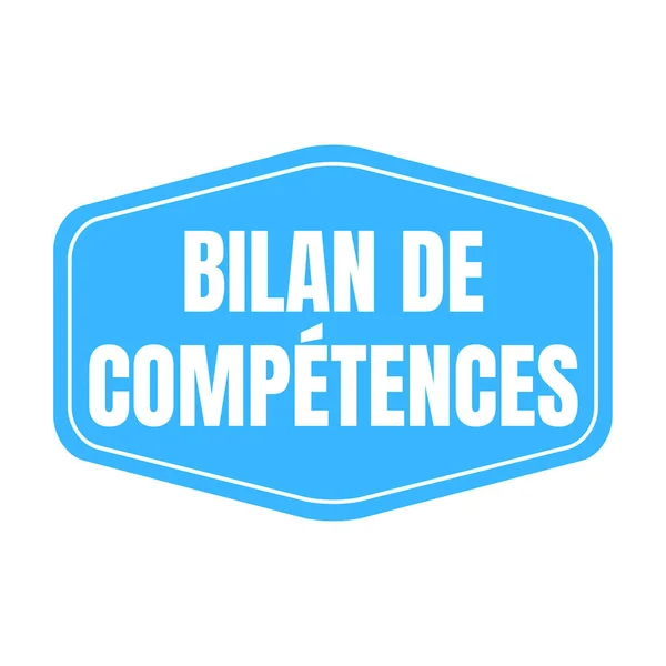 Symbolen För Kompetensbedömning Kallas Bilan Skills Franska — Stockfoto